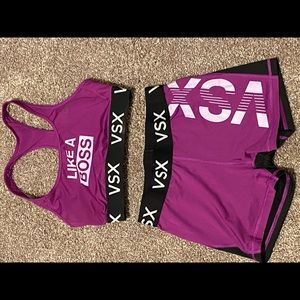 Sports bra with sports tight